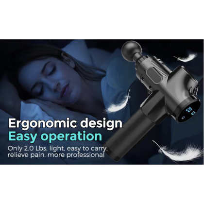 Customizable Percussion Body Massage Gun with 6 Heads & Powerful Motor