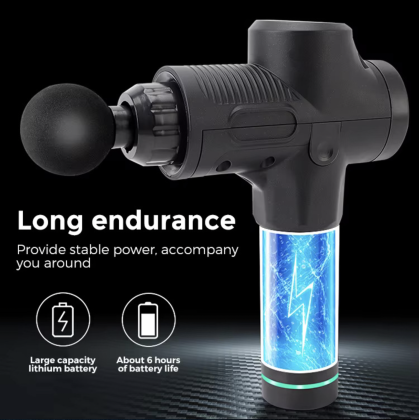Customizable Percussion Body Massage Gun with 6 Heads & Powerful Motor