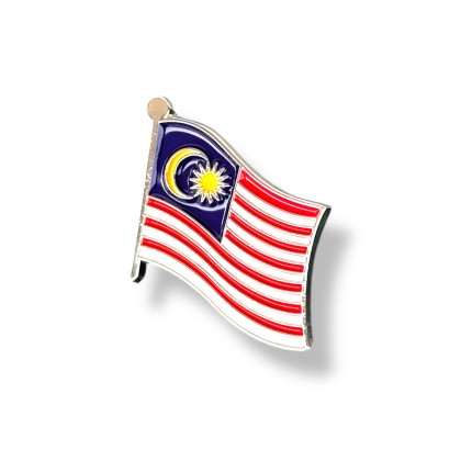Custom Collar Pin – Malaysia Flag Design