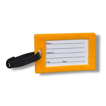 Customizable 2D PU Leather Luggage Tag with Security Privacy Flap