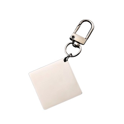 Personalized 30mm Square Stainless Steel Keychain