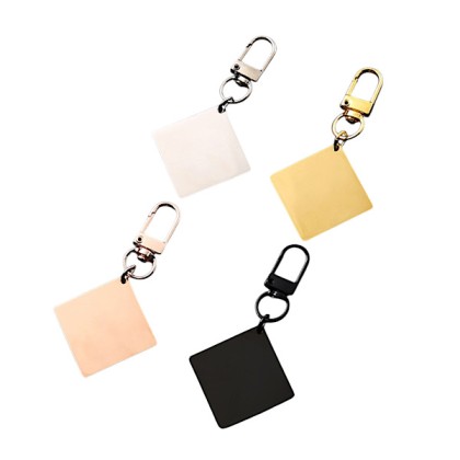 Personalized 30mm Square Stainless Steel Keychain