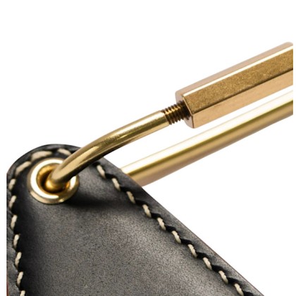 Customizable Classic Leather Keychain with Brass Loop