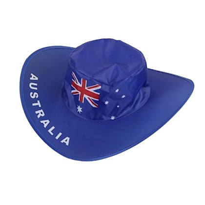 Customizable Foldable Nylon Hat in a Portable Pouch