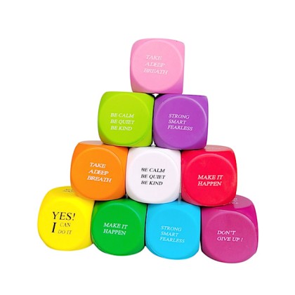 Customizable Dice-Shaped Stress Ball