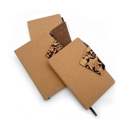 Customizable A5 Eco-Friendly Cork Cover Notebook and Pen Gift Set