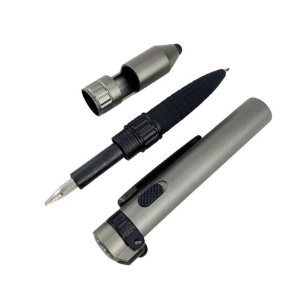 Customizable 6-in-1 Multipurpose Functional Pen with LED, Compass & Screwdrivers