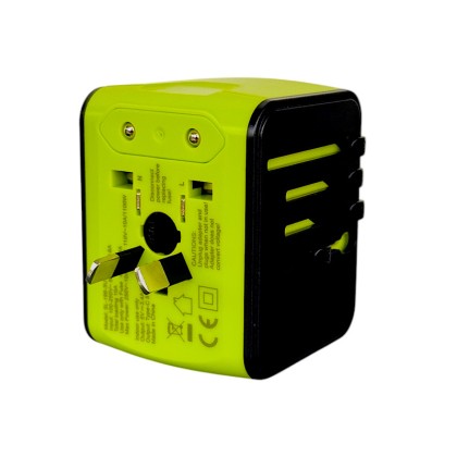Customizable Universal Travel Adapter with 10A Fuse & LED Indicator