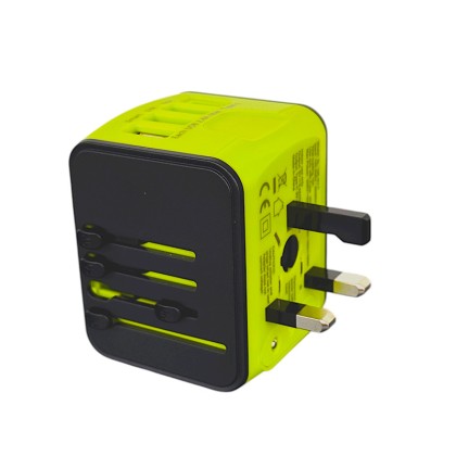 Customizable Universal Travel Adapter with 10A Fuse & LED Indicator
