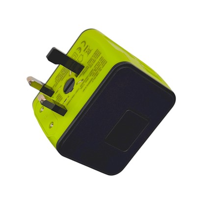 Customizable Universal Travel Adapter with 10A Fuse & LED Indicator