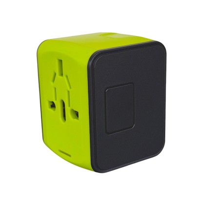 Customizable Universal Travel Adapter with 10A Fuse & LED Indicator