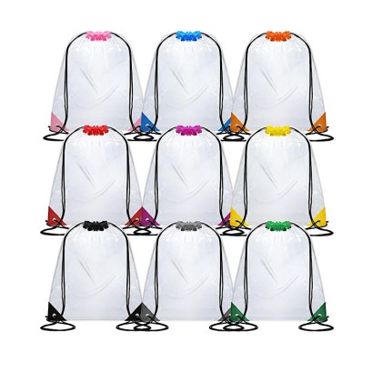 Customizable Transparent Drawstring Bag for Events & Promotion
