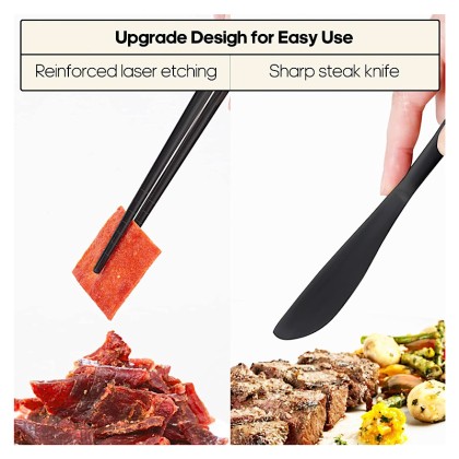 Customizable Stainless Steel 4-Piece Cutlery Set (Spoon, Fork, Knife, Chopsticks)