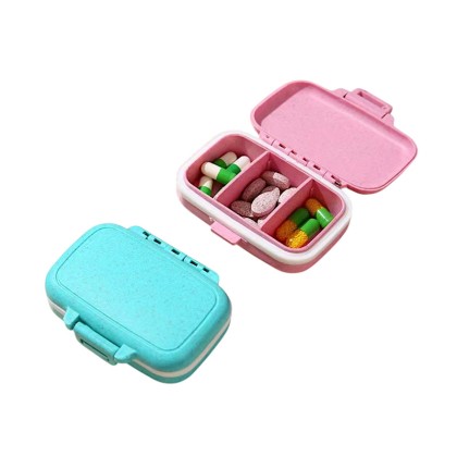 Customizable Eco Wheat Fiber Mini Pill Box for Daily Medication