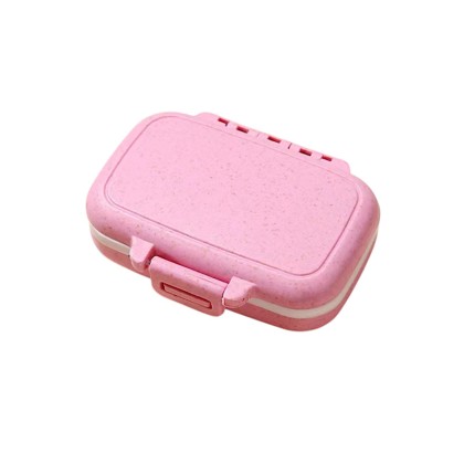 Customizable Eco Wheat Fiber Mini Pill Box for Daily Medication