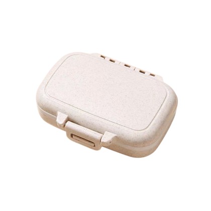 Customizable Eco Wheat Fiber Mini Pill Box for Daily Medication