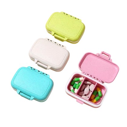 Customizable Eco Wheat Fiber Mini Pill Box for Daily Medication