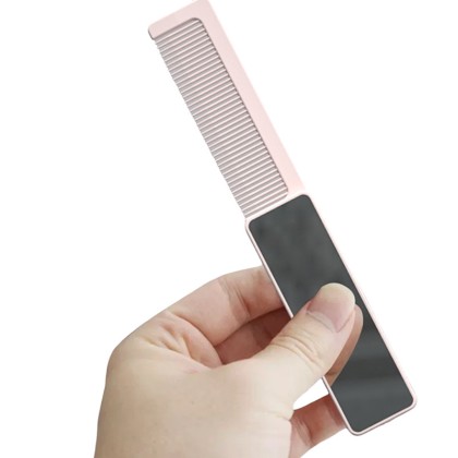 Customizable Foldable Comb with Integrated Mirror