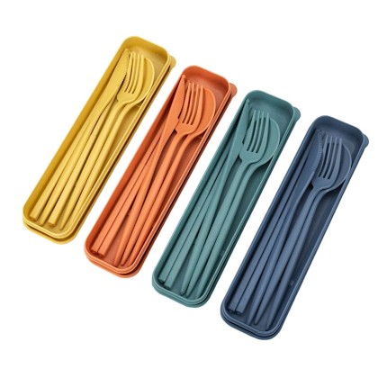 Customizable Eco-Friendly BPA-Free Cutlery Set with Branded Case