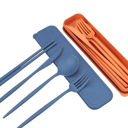 Customizable Eco-Friendly BPA-Free Cutlery Set with Branded Case