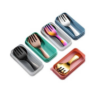 Customizable Mini Cutlery Set with PP Box and 304 Stainless Steel Spoon & Fork