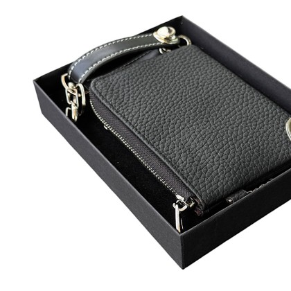 Premium Business Gift Set: Customizable PU Leather Card Coin Pouch & Key Organizer