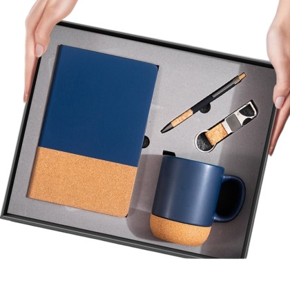 Premium 4-in-1 Executive Business Gift Set: Notebook, Mug, Pen & Tech Essentials