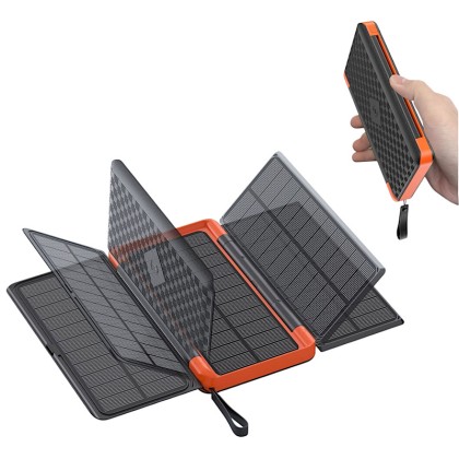Customizable Industrial Style Outdoor Solar Power Bank (20000mAh, QC2.0, 12W)