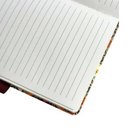 Customizable A5 PU Leather Hardcover Notebook with Traditional Batik Designs