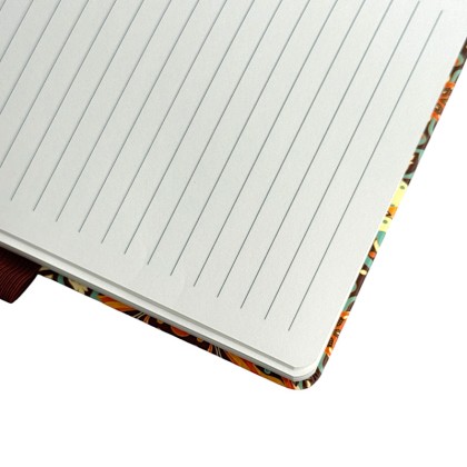 Customizable A5 PU Leather Hardcover Notebook with Traditional Batik Designs