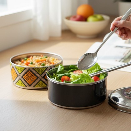 Customizable Multi-Tier Stainless Steel Tiffin Lunch Box