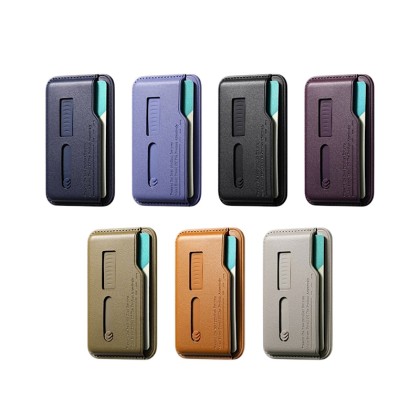 MagSafe Ultra-Slim Card Sleeve with Hidden Elastic Retractable Silicone Wrist Strap