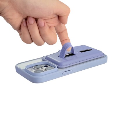 MagSafe Ultra-Slim Card Sleeve with Hidden Elastic Retractable Silicone Wrist Strap