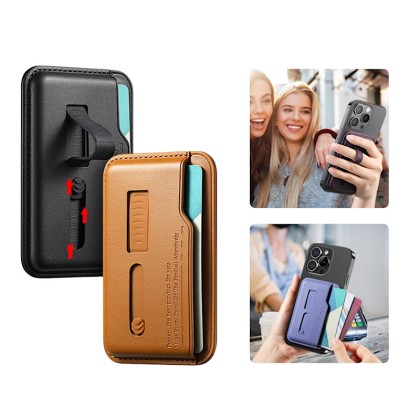 MagSafe Ultra-Slim Card Sleeve with Hidden Elastic Retractable Silicone Wrist Strap