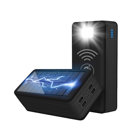 Premium 20,000mAh Solar Power Bank with Integrated Wireless Charging
