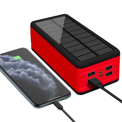 Premium 20,000mAh Solar Power Bank with Integrated Wireless Charging