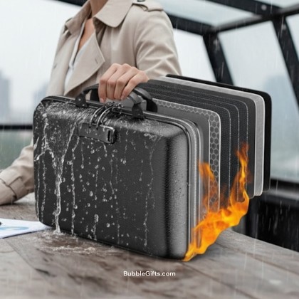 Premium Fireproof and Waterproof Document Briefcase with EVA & Silicone Fiberglass Construction