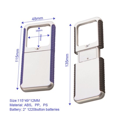 Customizable Handheld Magnifying Glass with Integrated LED Illumination