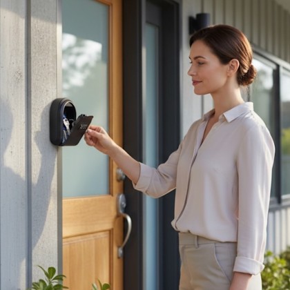 Durable 4-Digit Combination Wall-Mounted Weatherproof Key Lock Box