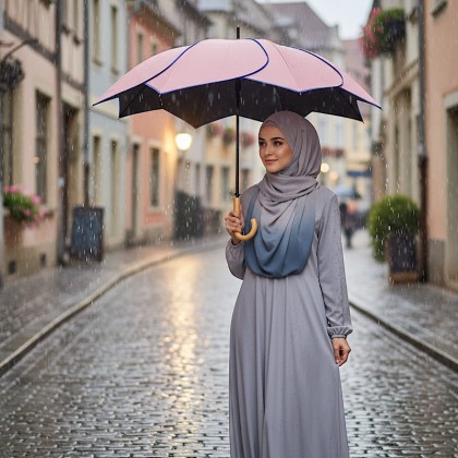 Premium 30-Inch Petal-Shaped Golf Umbrella with Unique Scalloped Design