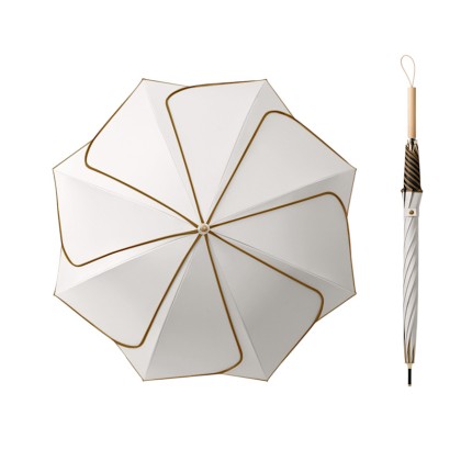 Premium 30-Inch Petal-Shaped Golf Umbrella with Unique Scalloped Design