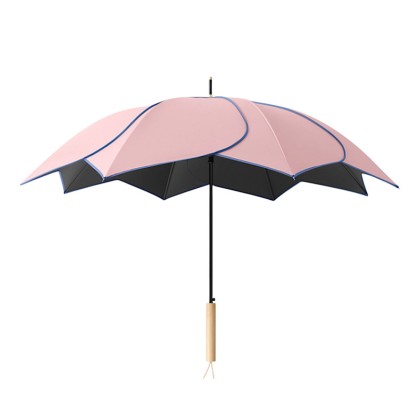 Premium 30-Inch Petal-Shaped Golf Umbrella with Unique Scalloped Design