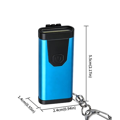 Ultra-Lightweight 9-COB Mini EDC Flashlight with Integrated 180mA Battery and Emergency Buzzer