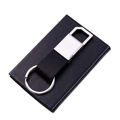 Premium Executive Business Gift Set: A5 Notebook, Signature Pen, Name Card Case & Keychain