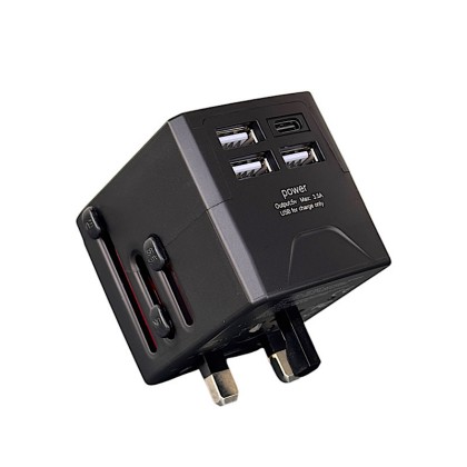 Premium All-in-One Global Travel Adapter with 3 USB-A and 1 Type-C Port