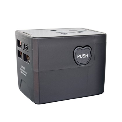 Premium All-in-One Global Travel Adapter with 3 USB-A and 1 Type-C Port