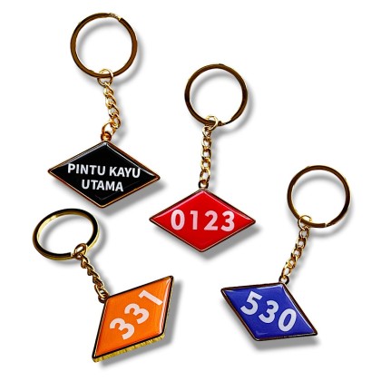 Heavy-Duty Custom Metal Room Number Keychain for Hotels, Resorts, and Executive Suites