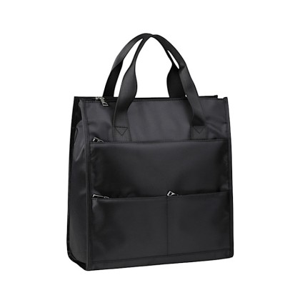 Customizable Waterproof Nylon Briefcase Tote | Branded Document & Tablet Organizer