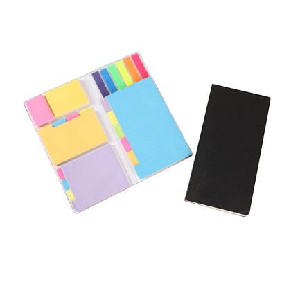 Premium Foldable Desktop Sticky Note Booklet Combo Set with Lined Memo Pad & Index Flags
