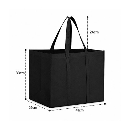 Premium Large Reusable Grocery Tote Bag: Heavy-Duty Rip-Stop Fabric Shopping Box Organizer